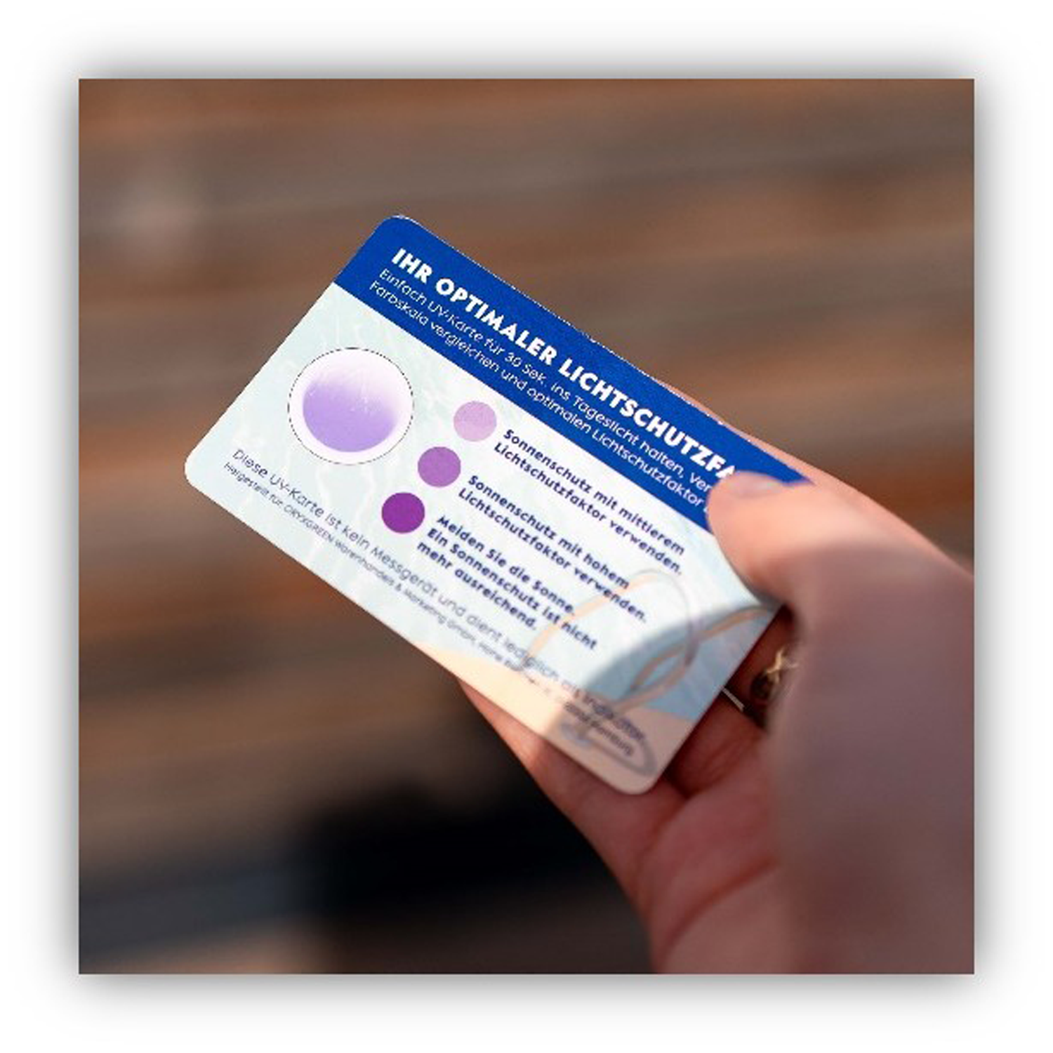 UV-Testkarte Karton
