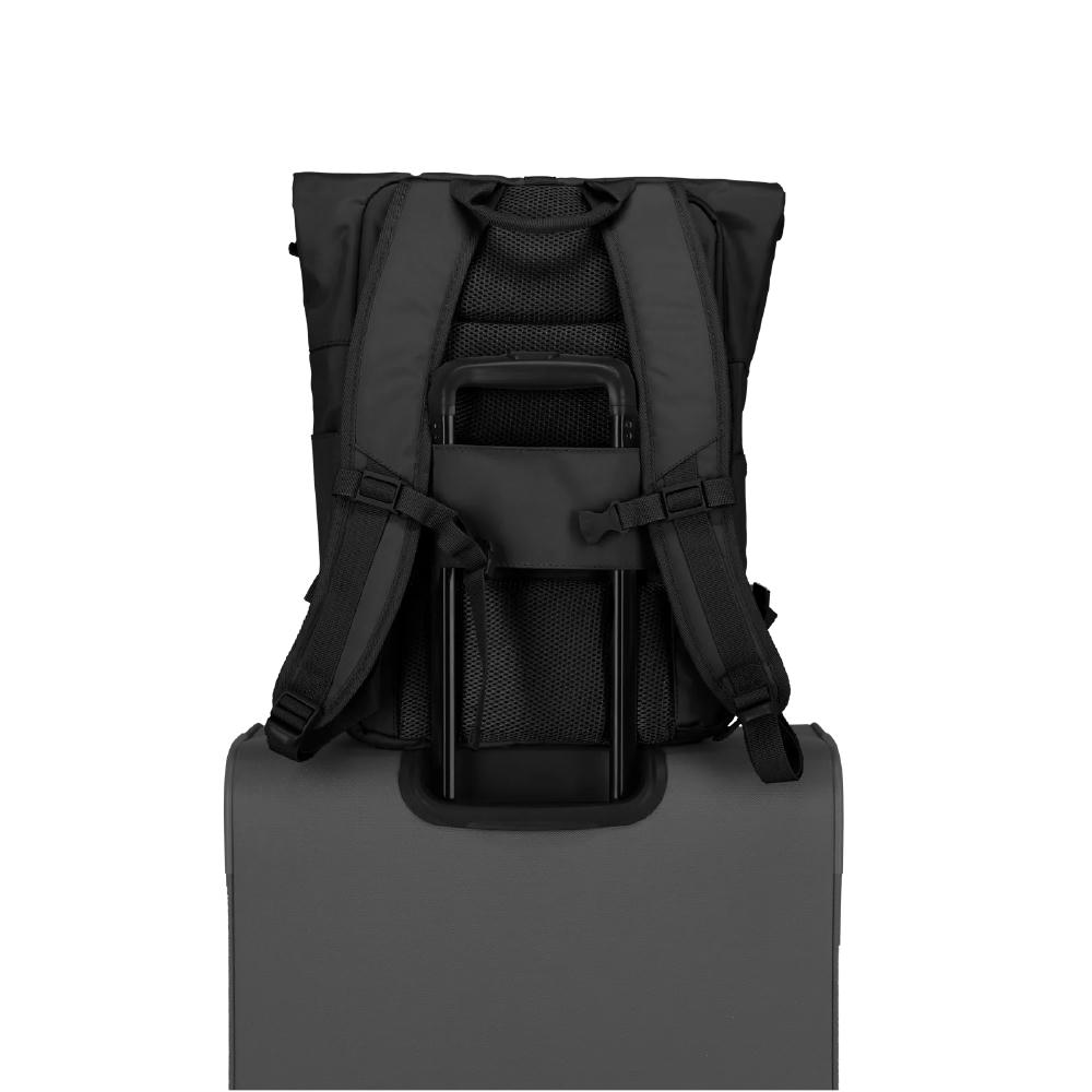 travelite BASICS Rollup Rucksack Schwarz