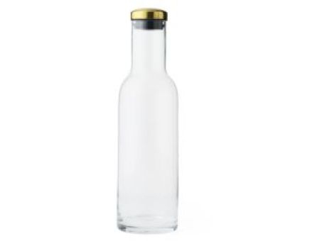 Menu BOTTLE CARAFE w. brass lid 1L Wasserkaraffe mit Messingdeckel