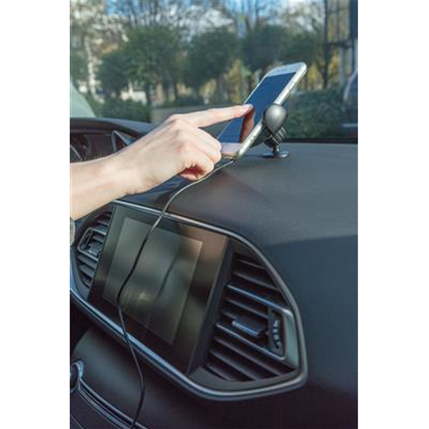 Wireless 5W Autoladegerät, schwarz