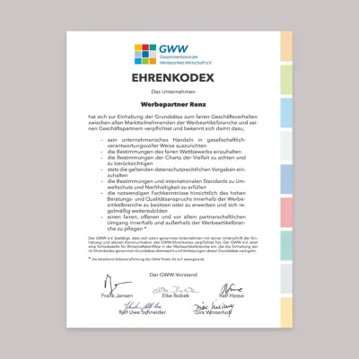 Ehrenkodex – Werbepartner Renz